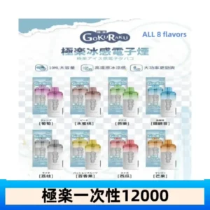 【8種口味】極楽 12000口一次性電子煙|超大容量 |口感絲滑|新品